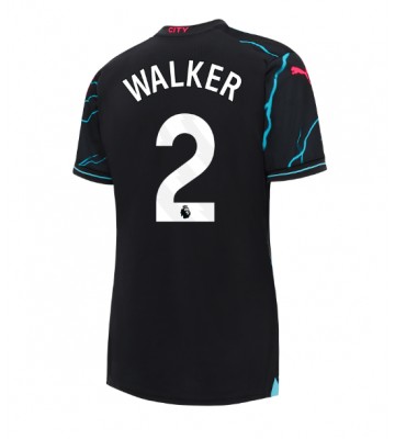 Manchester City Kyle Walker #2 Tredjetröja Dam 2023-24 Kortärmad